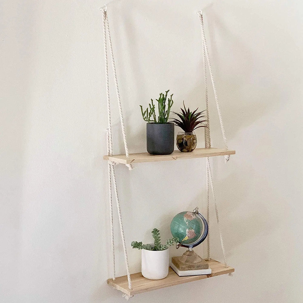 Premium Wood Swing Floating Shelves